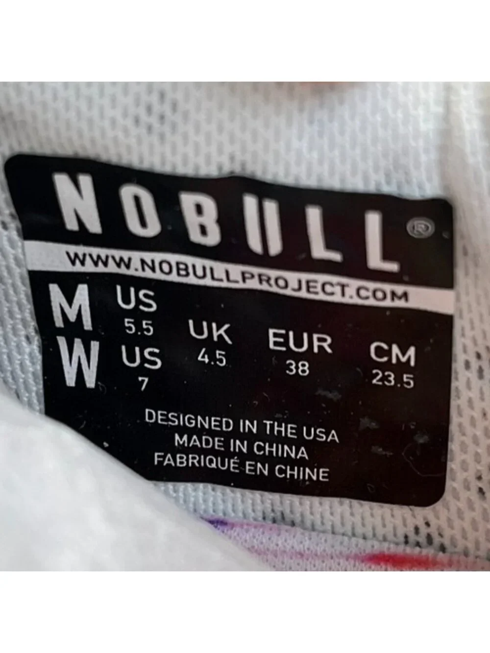Nobull Outwork Edge Womens Size 7 White Orange Training Shoes Sneakers